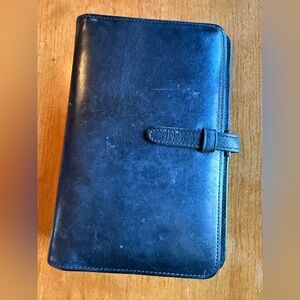 Coach Vintage Black Leather 6 Ring Organizer Agenda
